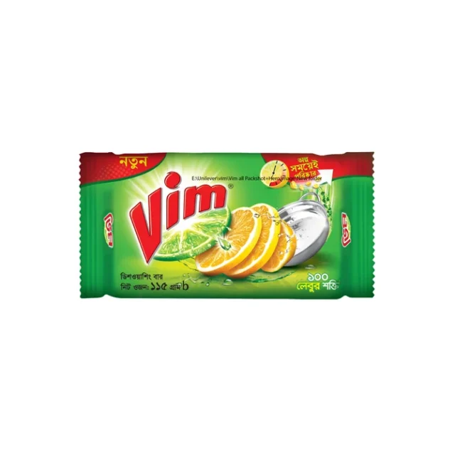 Vim Dish Wash Bar 115gm | ভিম ডিশ ওয়াশ বার ১১৫ গ্রাম