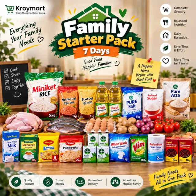Family Starter Pack — 7 Days | ৭ দিনের ফ্যামিলি এসেনশিয়াল প্যাক